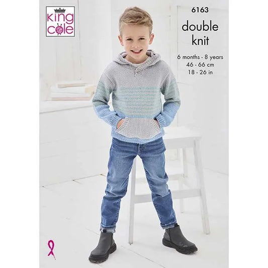 King Cole Sweater & Hoodie Knitted in DK Pattern 6163