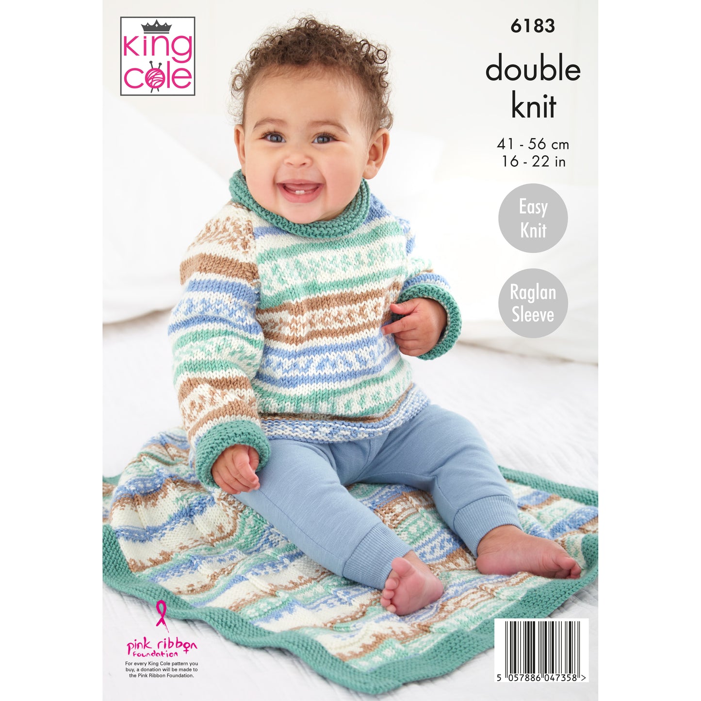 King Cole Baby’s Matinee Coat, Sweater and Blankets: Knitted in King Cole Cherish DK 6183