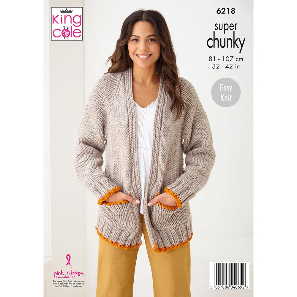 Sweater and Cardigan King Cole Pattern 6218