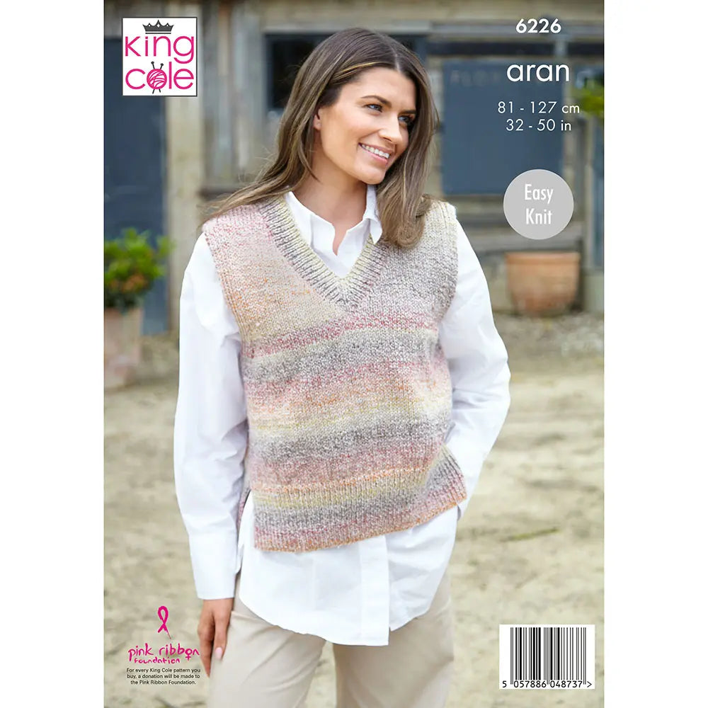 Ladies Vests King Cole Pattern 6226