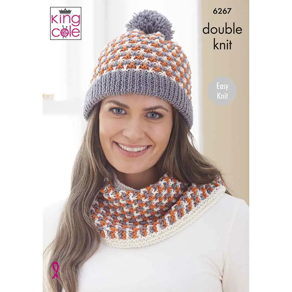 Scarf, Hat and Cowl King Cole Pattern 6267