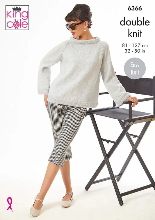Hollywood Collection: Sweaters knitted in Merino Blend DK King Cole Pattern 6366