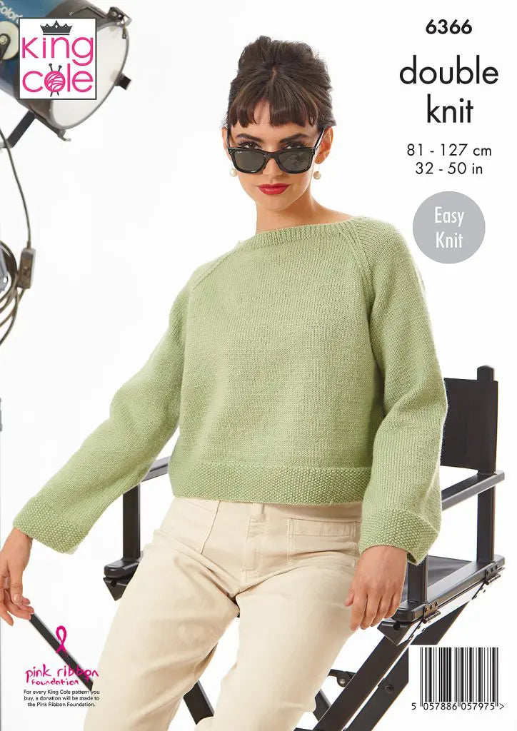 Hollywood Collection: Sweaters knitted in Merino Blend DK King Cole Pattern 6366
