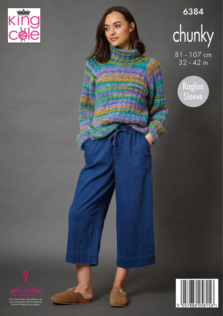 Sweater and Cardigan knitted in Flair Chunky King Cole Pattern 6384