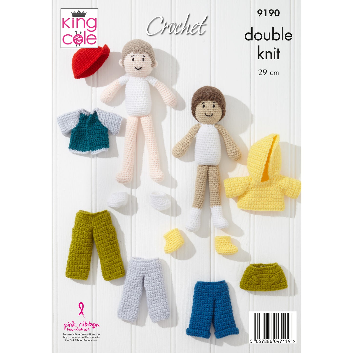 King Cole Crocheted Dolls: DK 9190