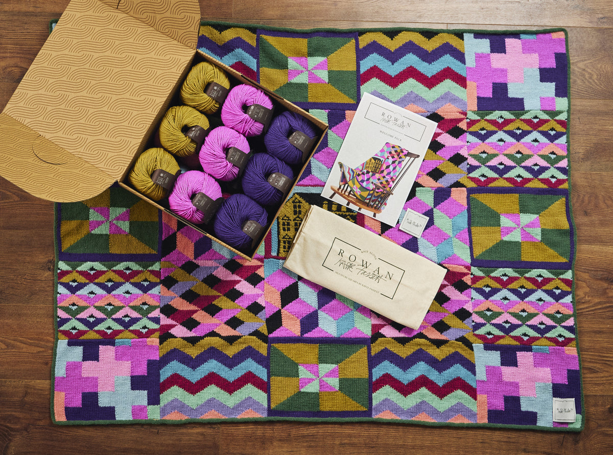 Kaffe Fassett Signature Squares Knit Along Yarn Kit – Rowan Alpaca Soft DK