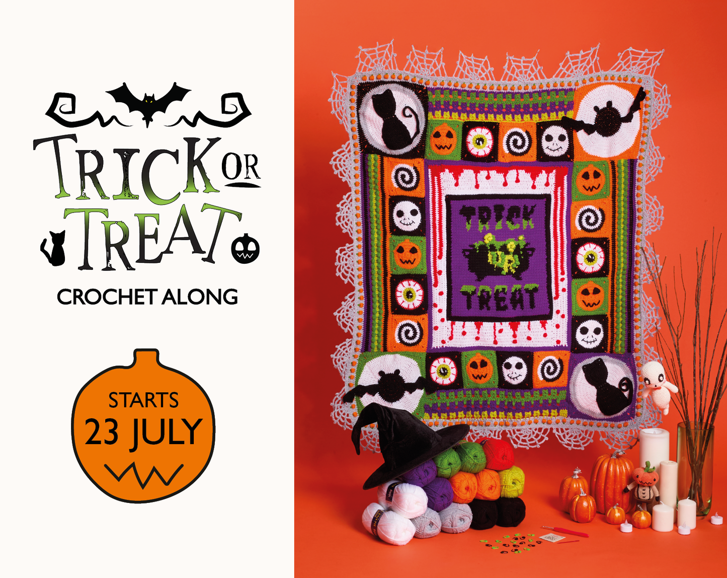 TRICK OR TREAT HALLOWEEN CROCHET ALONG
