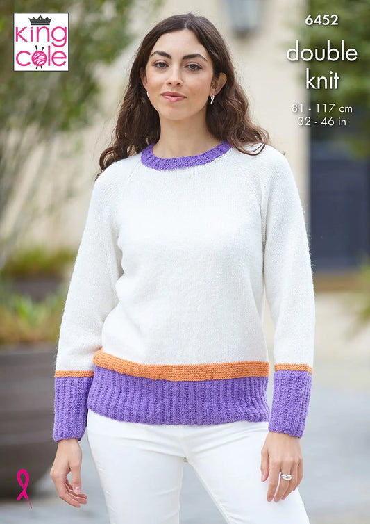 King Cole Sweater and Top knitted in DK
6452