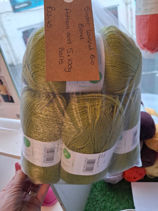 Branched Rib Polo Sweater Knitting Kit using Sirdar Loveful Bio Blend DK