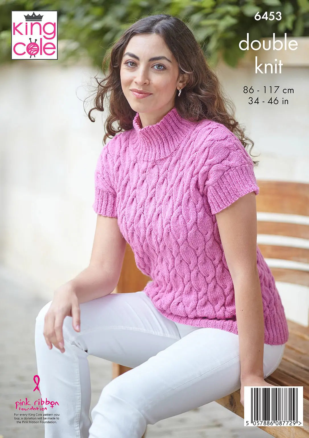Sweater and Top knitted in DK
King Cole Pattern 6453