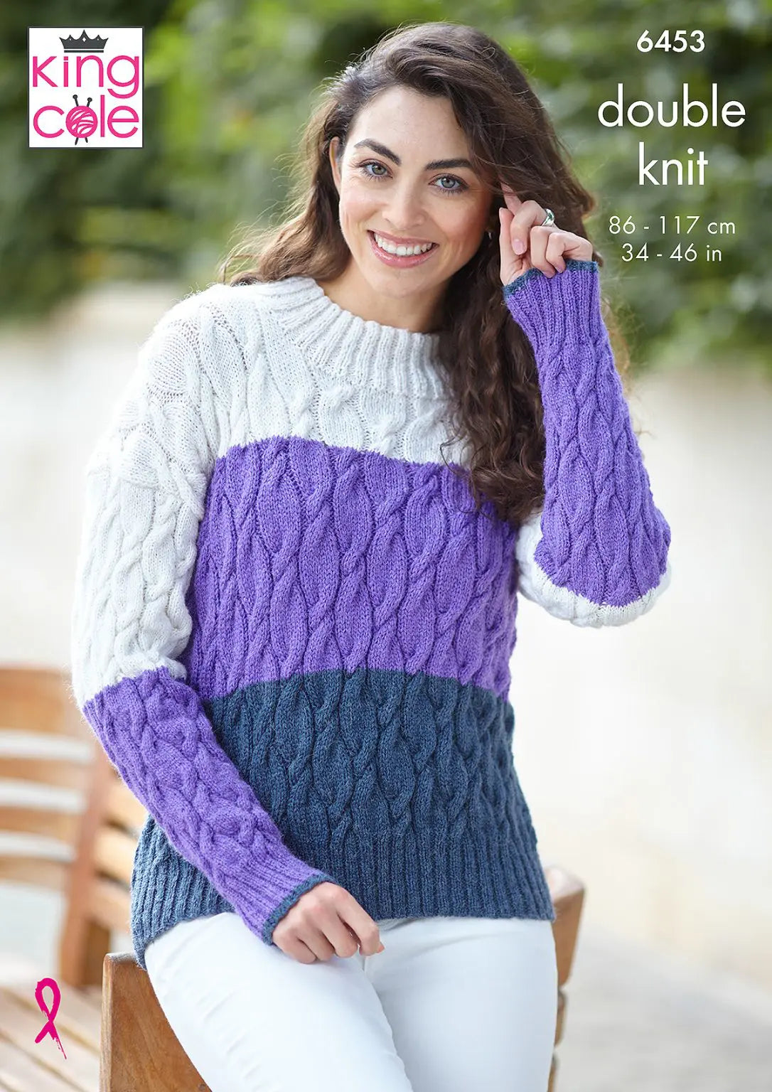 Sweater and Top knitted in DK
King Cole Pattern 6453
