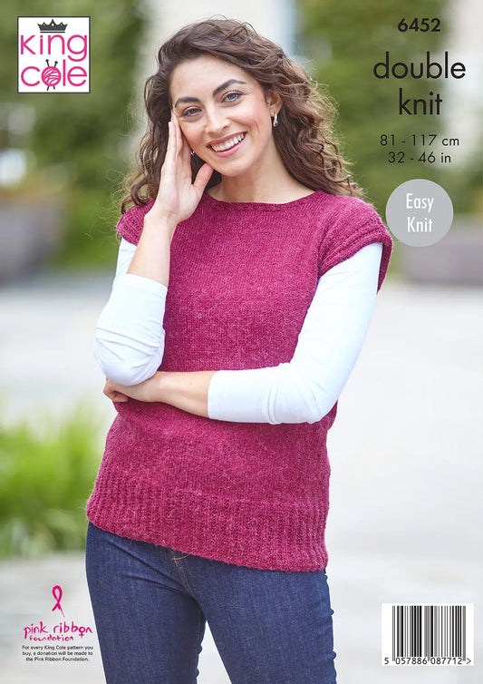 King Cole Sweater and Top knitted in DK
6452