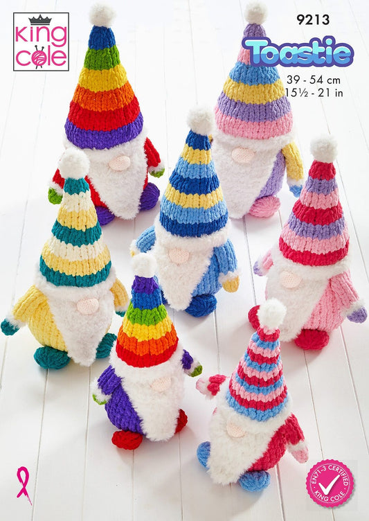 Gonks knitted in Toastie
King Cole Pattern 9213